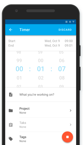 Image of clockify phone app. Here showing the timer function. Image of clockify phone app. Here showing the timer function. Clockify review 2024, pros cons, pricing and more.