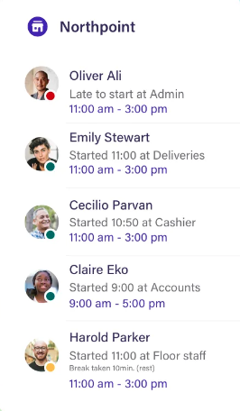 Picture of the real time attendance feature. Deputy review 2024 pros cons pricing and more Picture of the real time attendance feature. Deputy review 2024 pros cons pricing and more