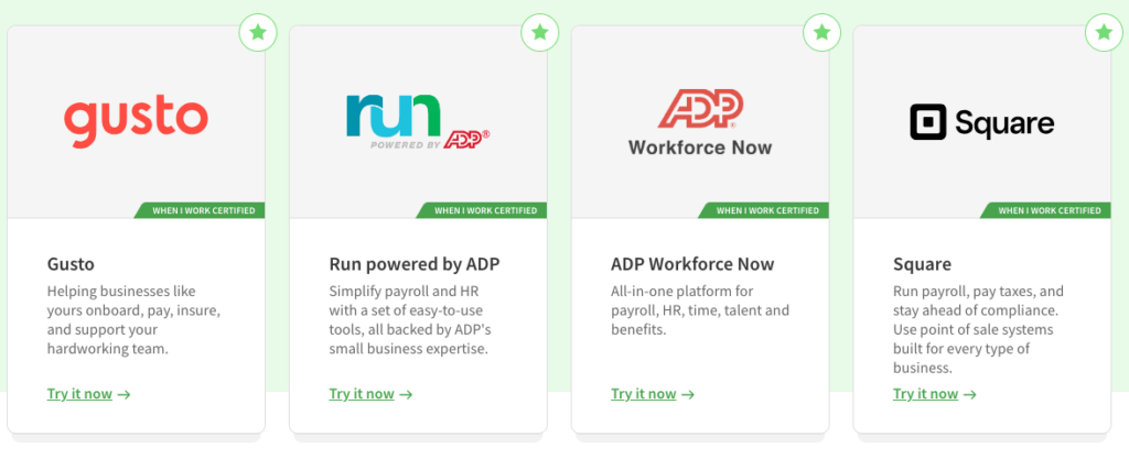 Picture of When I Work integrations. When I Work review 2024, pros, cons, pricing & more. Picture of When I Work integrations. When I Work review 2024, pros, cons, pricing & more.