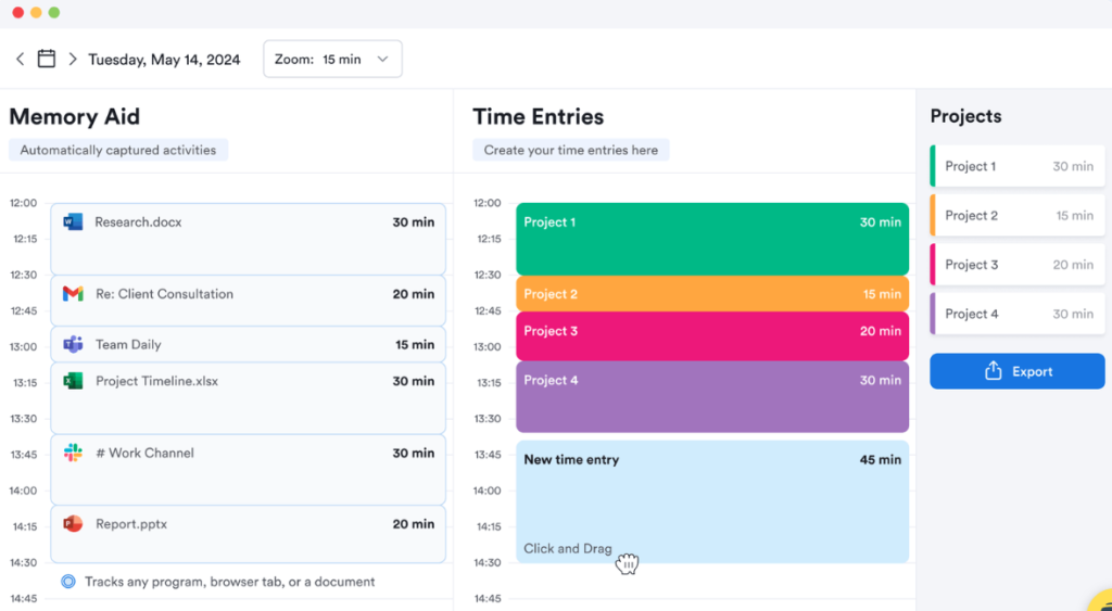 Picture of time entries, memory aid and projects. Memtime review 2024 pros cons pricing and more Picture of time entries, memory aid and projects. Memtime review 2024 pros cons pricing and more