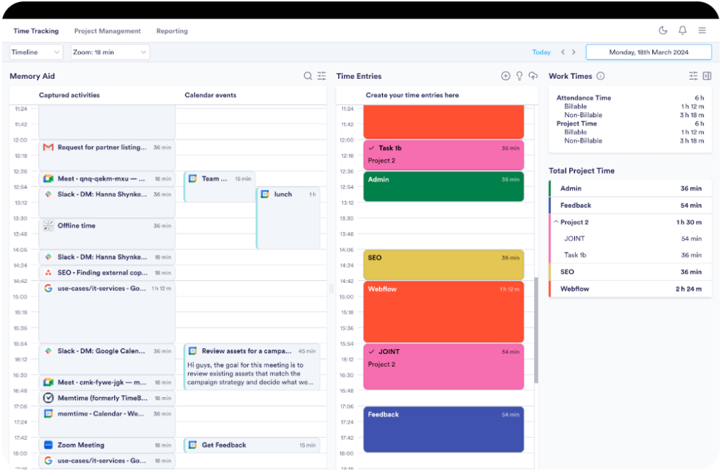 a picture of the dashboard, here showing the time tracking feature. Memtime review 2024 pros cons pricing and more a picture of the dashboard, here showing the time tracking feature. Memtime review 2024 pros cons pricing and more